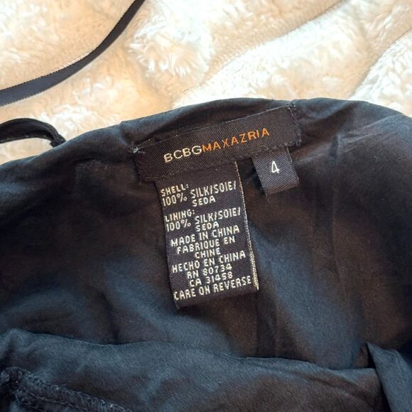 BCBGMAXAZRIA Women's Vintage Black Floral Dress Size 4 - Picture 14 of 14